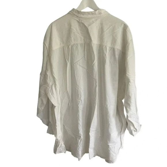 C.S.T. Sport Womens White Button Up Christmas Embroidered Shirt Size 32W Vintage - Picture 6 of 8